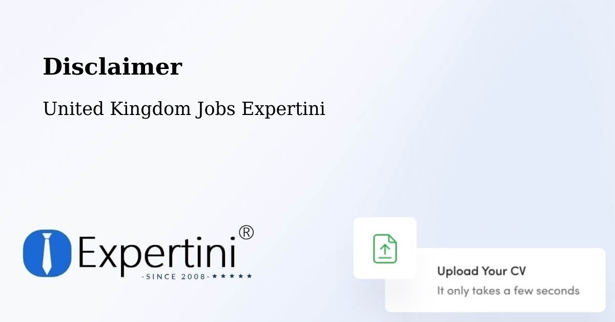 Disclaimer – Wouldham - United Kingdom Jobs Expertini